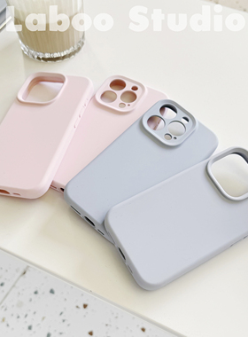 软糯高级感韩系ins简约纯色液态硅胶苹果15pro手机壳全包适用iPhone14promax情侣13软12亲肤手感