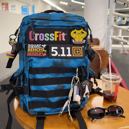 Crossfit 迷彩蓝战术双肩包运动健身户外Hyrox备赛训练参赛背包