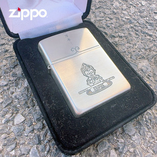 zippo打火机正版之宝煤油防风正品 s925银意中人送男朋友收藏礼物