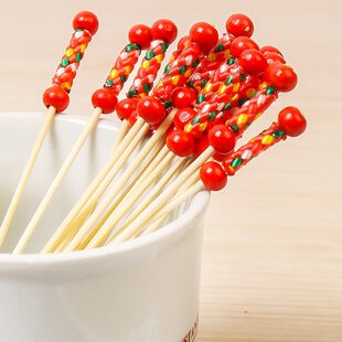 Одноразовые фруктовые палочки, бамбуковые палочки, цветочные палочки, творческая тарелка фруктовой вилки, зубочистки из ар -деко, коктейли, бутылки, коробки, пс
