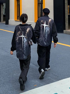 GRKC SEASON4 潮牌双面穿油画拉链运动男女夹克情侣宽松街头嘻哈