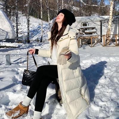 长款羽绒服95白鸭绒中长款