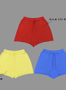51727-新款时尚百搭多巴胺简约松紧腰休闲短裤4.6