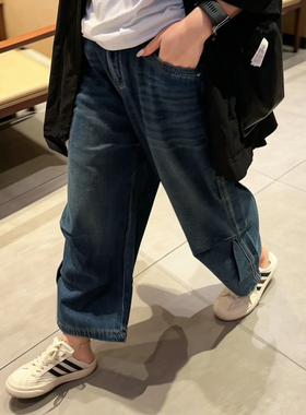 3371夏季新款阔腿直筒牛仔裤