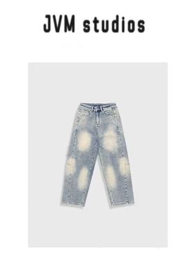 3105 - 新款时尚百搭休闲做旧水洗牛仔裤11.23