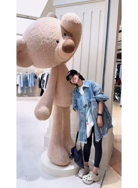 5928新款JVM定制时尚百搭破洞牛仔衬衫外套8.16