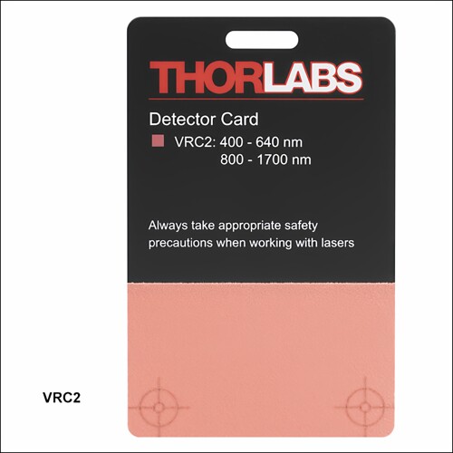 thorlabs可见光/近红外VRC2观察卡400-640nm和800-1700nm探测调光