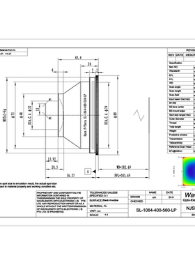 OPEX南京波长SL-1064-400-560-LP光纤打标机场镜400*400幅面F560