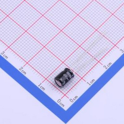 50MS710MEFC5X7 直插铝电解电容 10uF ±20% 50V 插件,D5xL7mm