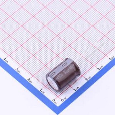 KCGL1602G330MF 直插铝电解电容 33uF ±20% 400V 插件,D12.5xL16