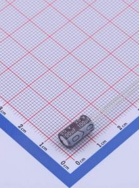 01EC1034 直插铝电解电容 100uF ±20% 25V 插件,D6.3xL12mm