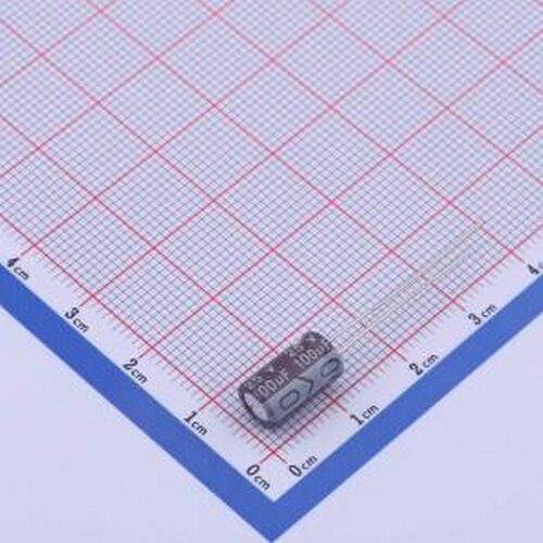 01EC1034 直插铝电解电容 100uF ±20% 25V 插件,D6.3xL12mm