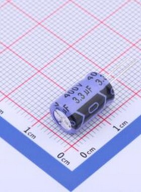 KM3R3E4000812PE6-C10 直插铝电解电容 3.3uF ±20% 400V 插件,D8