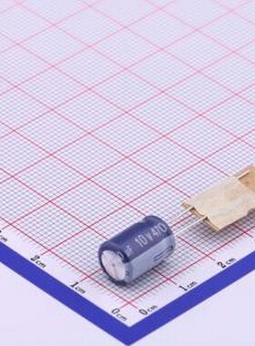 ERS1AM471F12P35T 直插铝电解电容 470uF ±20% 10V 插件,D8xL12m
