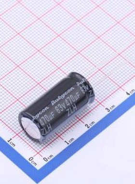 63ZLH470MEFC12.5X25 直插铝电解电容 470uF ±20% 63V 插件,D12.