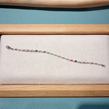 天然多巴胺彩色天然石手链项链