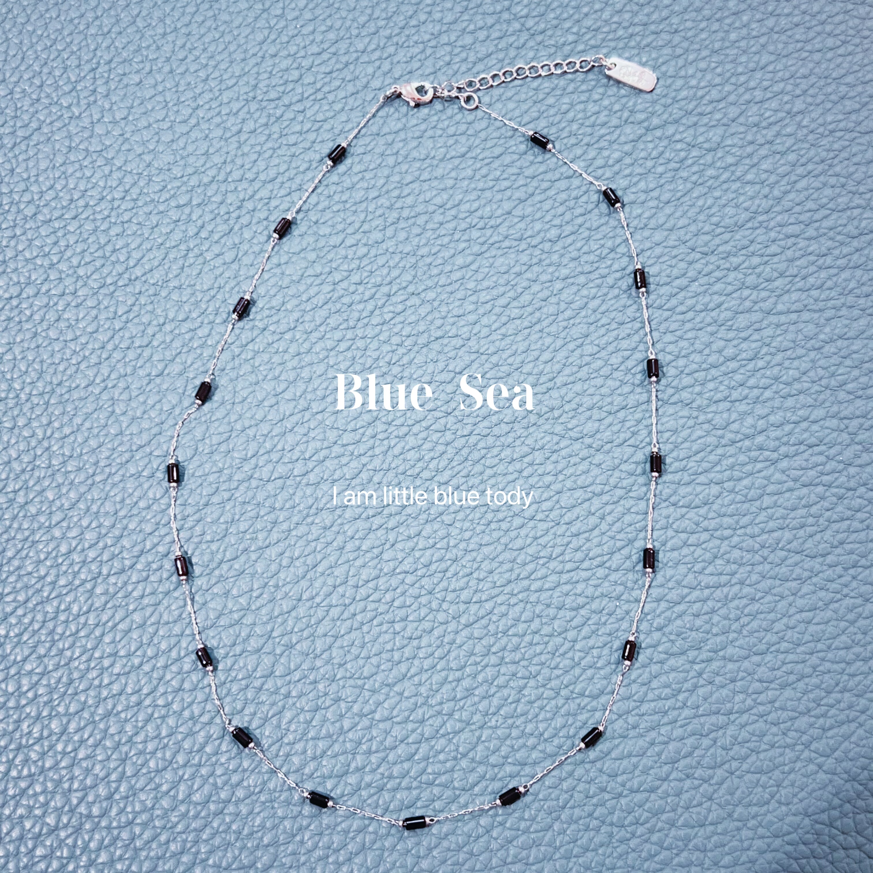 黑色管珠黑玛瑙满天星极细项链