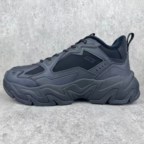 安踏磐石厚底舒适休闲男2025冬款保暖加厚大棉革面2鞋子112548952