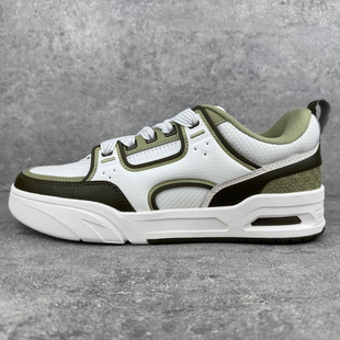 王一博同款安踏骜杰板鞋男款2025春款皮面厚底运动休闲112518040