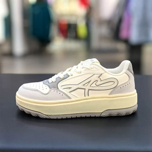 安踏C37板鞋女鞋2025夏季新款厚底增高小白鞋休闲运动鞋122538035