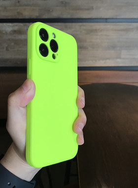 精孔全包iPhone16pro max手机壳液态硅胶苹果14promax绿色荧光15plus保护壳ip13镜头超薄防摔套12男女款新品