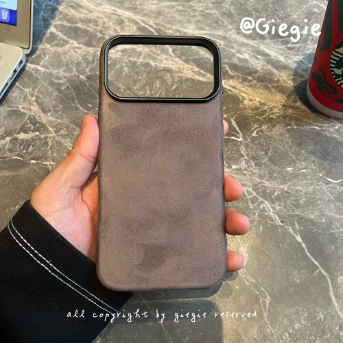 翻毛皮 灰色iPhone17promax手机壳磁吸适用苹果16plus全包防摔套15pro/14新款保护壳13金属按键