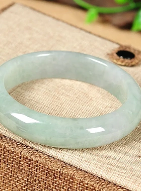 【送证书+礼品盒】偶玉新疆旺夫玉手镯七夕礼物飘花天山翠手镯子