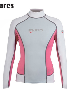 Mares女士浮潜防晒衣长袖短裤沙滩冲浪防紫外线UV50+女款水母速干