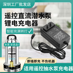 直流充电遥控潜水泵充电抽水机家用无线农用灌溉12V充电器抽水泵