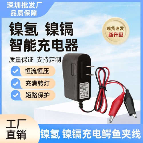 镍氢镍镉电池鳄鱼夹充电器