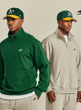 SOCKKEY 立领春款半拉链卫衣美式复古运动跑步锻炼潮牌春装外套