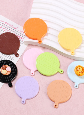 树脂配件手工diy洞洞鞋扣奶油胶发夹饰品材料卡通彩色餐厅大托盘1