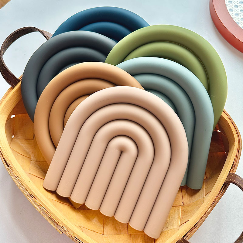 航怡彩虹圆形锅垫子有机硅