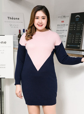 大码毛衣女胖mm藏肉秋