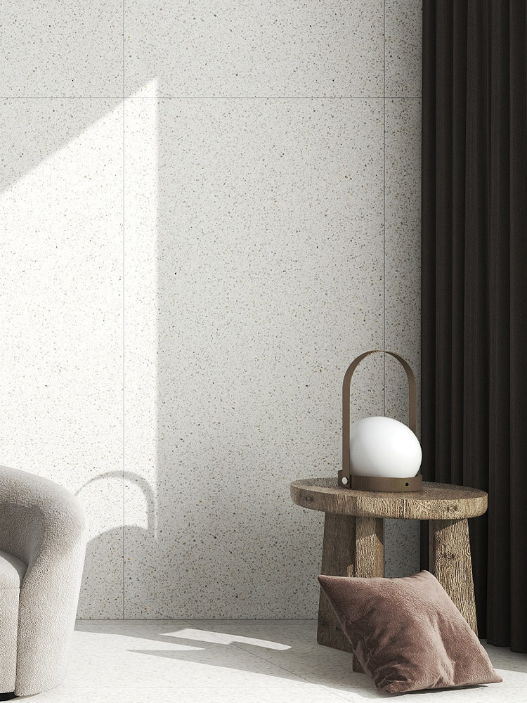 幻彩咖色质感面水磨石瓷砖小颗粒石子防滑地砖餐饮民宿酒店设计砖