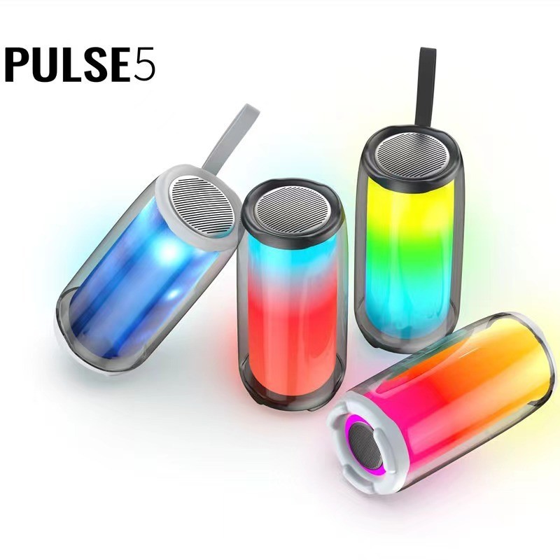 新款跨境PULSE5脉动5代渐变灯蓝牙便携带低音炮音箱户外蓝牙音箱