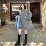 上新25冬季新款减龄洋气双面呢大衣配包2D107/8515/P255控388，女装毛呢外套，2D107