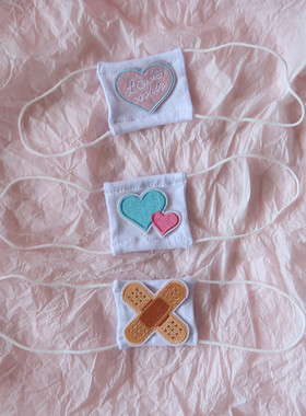 中二 日系南小鸟黑色纯白爱心单边独眼眼罩少女心cos病娇网红抖音