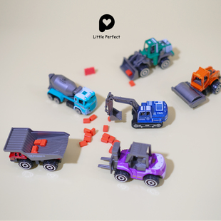 小号合金工程车套装 彩盒3岁4男孩玩具小汽车模型挖掘机搅拌机吊车