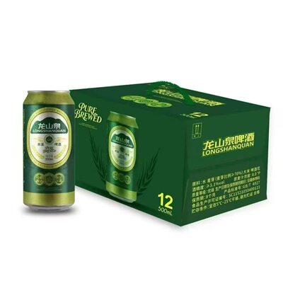 龙山泉本溪特供大绿棒子啤酒500毫升*12罐原箱