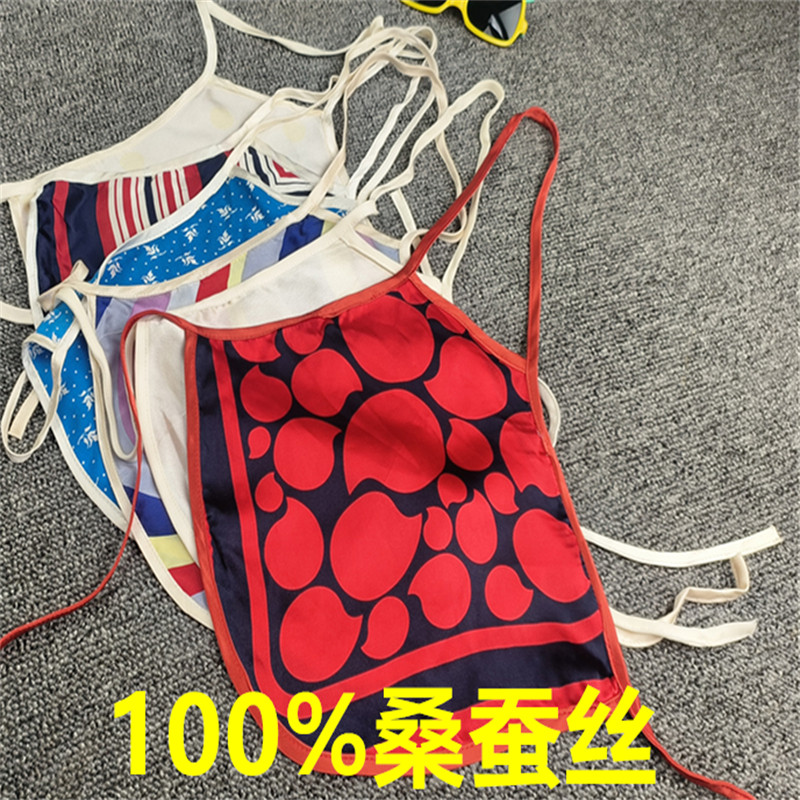 真丝婴幼儿肚兜100%桑蚕丝宝宝护肚围男女童贴身小衣薄护脐小兜兜