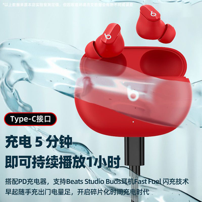 适用于Beats Studio Buds +/Studio Pro蓝牙无线充电线Flex Fit P