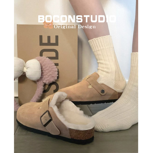 【全网热卖10w+】加绒毛毛勃肯鞋