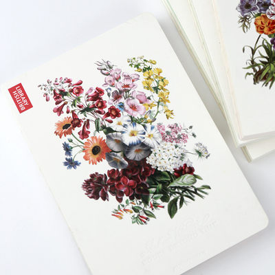 九口山大英图书馆笔记本B6花卉