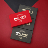 九口山MINI NOTE迷你7系列中国红节日小礼盒深空灰笔记本收纳纸盒