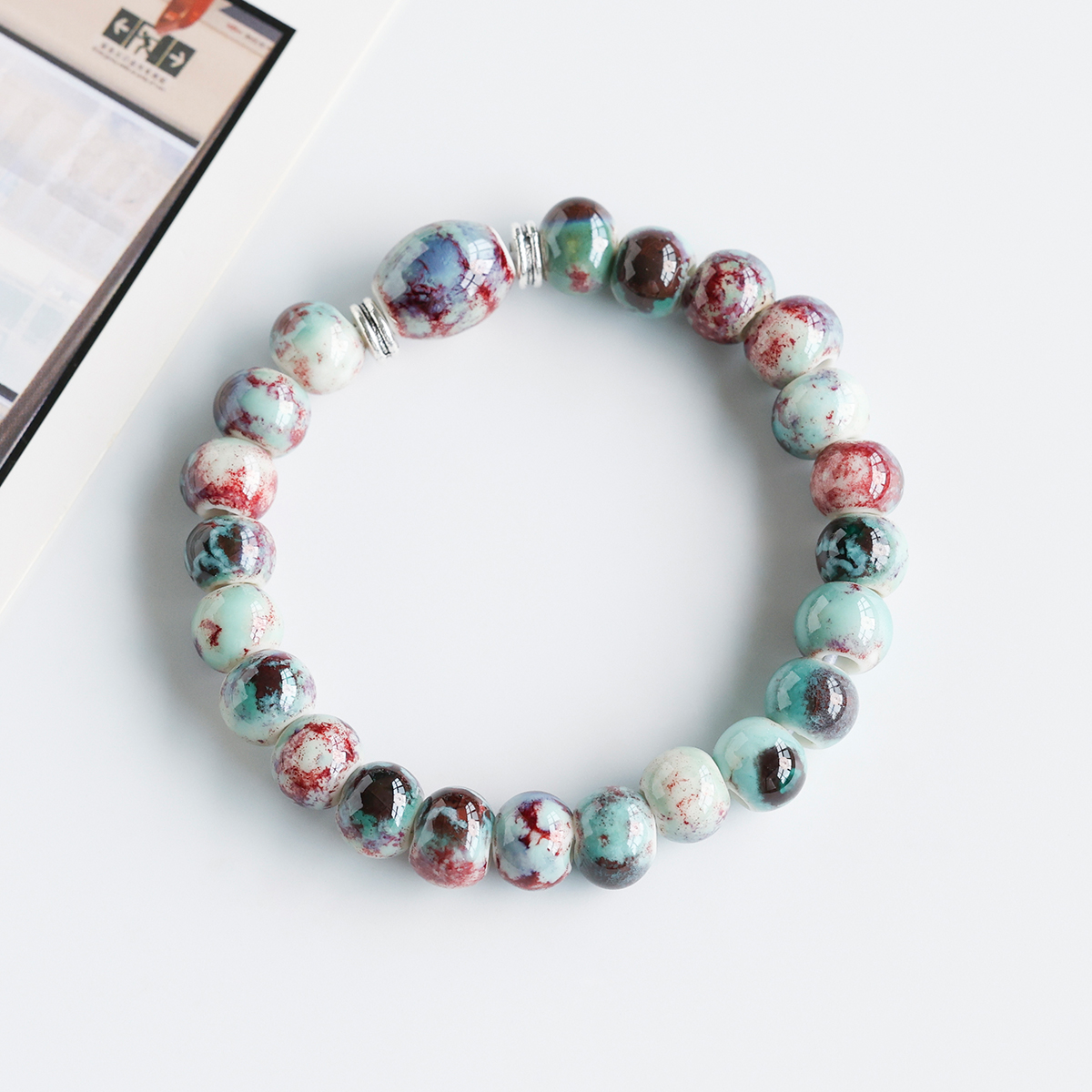 景德镇手串男轻奢高级感陶瓷手链冰裂情侣手饰女学生小饰品手绳