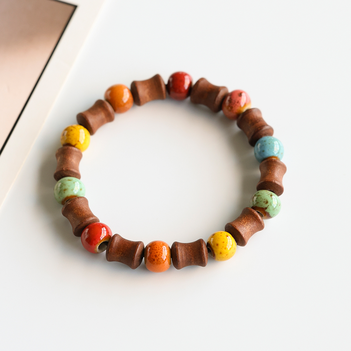 景德镇陶瓷手链民族风串珠瓷珠手串女新中式闺蜜学生手绳男高级感