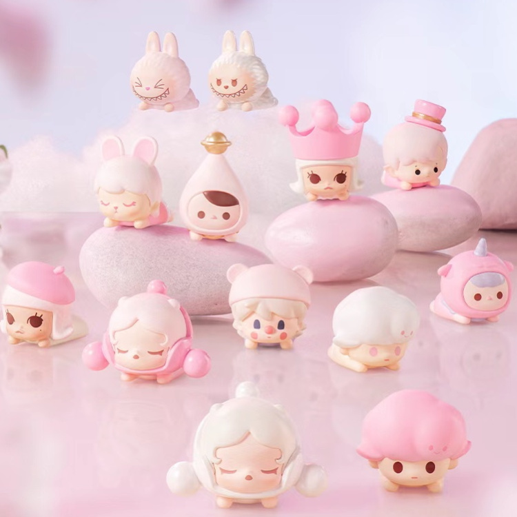 正版樱花系列小萌粒 POPBEAN泡泡玛特萌粒三代趴姿