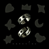 圣诞 宇宙记号「能量之戒」银开口戒 日常通勤S925戒指情侣礼物