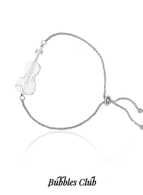 Bubbles Club四重奏系列小众原创大提琴小提琴情侣手链可滑动调节